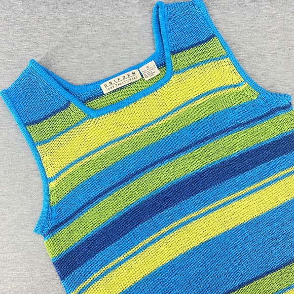 Uniform John Paul Richard Tops - Uniform John Paul Richard Sleeveless Sweater Striped Tank M‎ Knit Resortwear